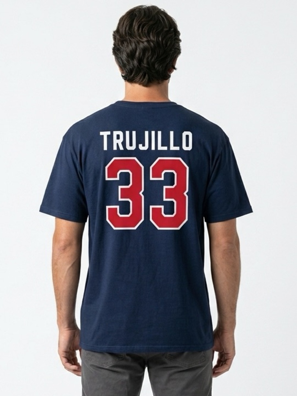 FANATICS | Navy Team-Style T-Shirt with Red Number 33 Trujillo Men’s Size 3XL